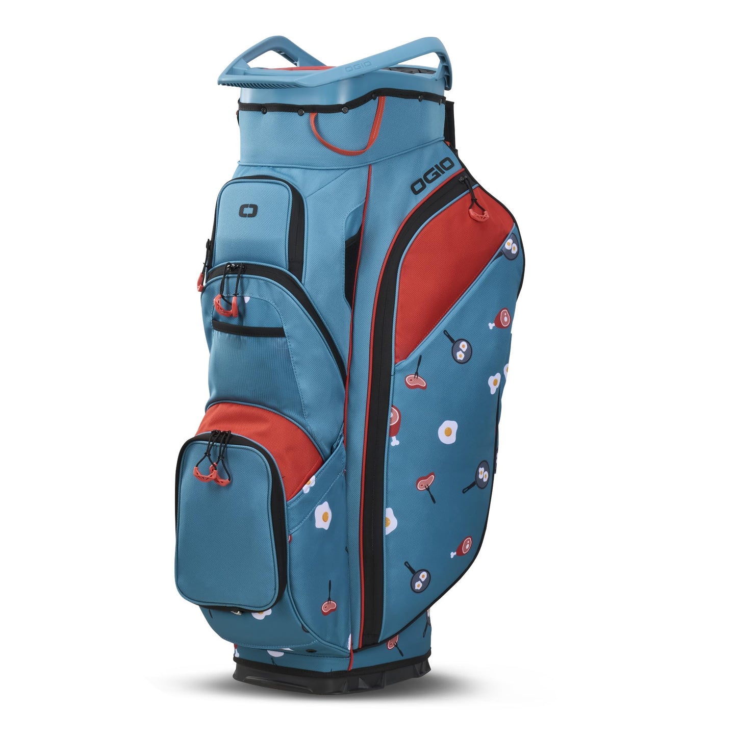 An image of a OGIO 2026 Silencer Golf Cart Bag - Ham and Egg on a white background