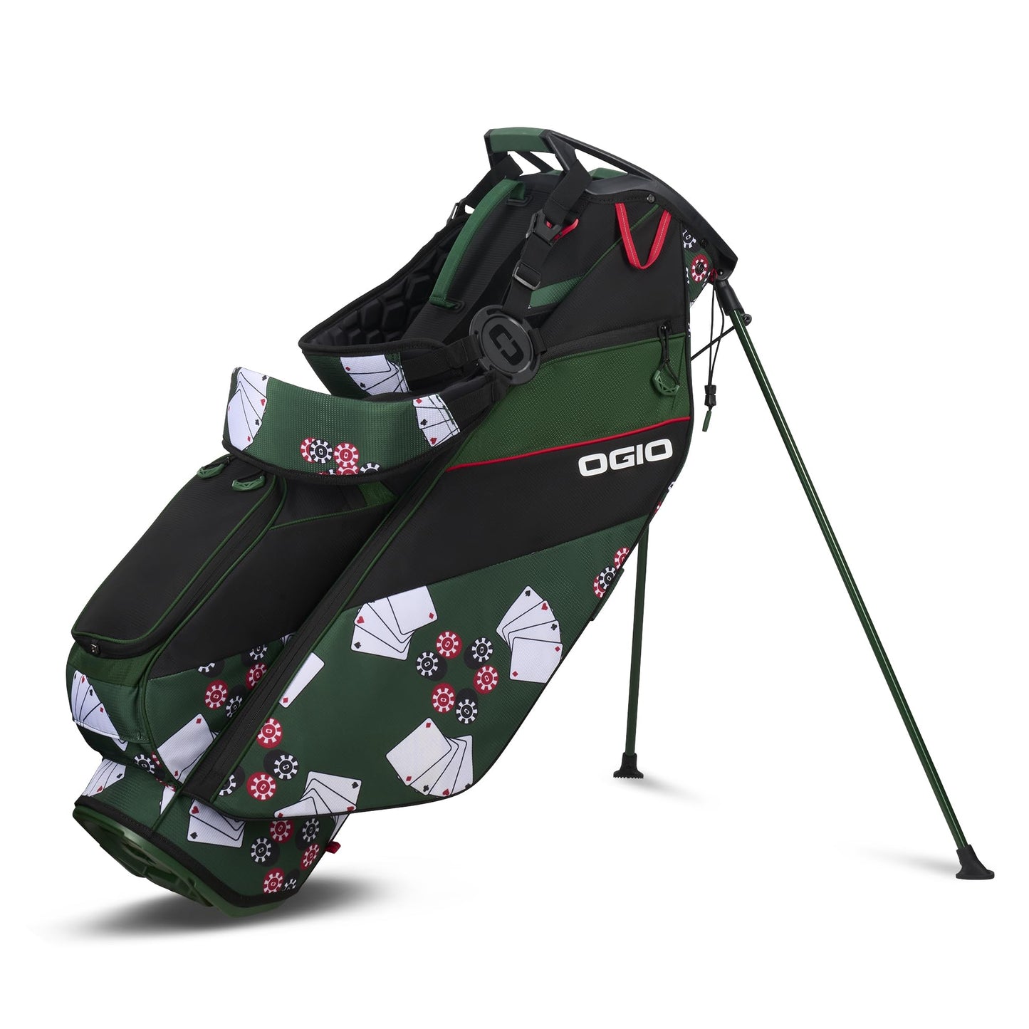 An image of a OGIO 2026 Fuse Golf Stand Bag - Poker on a white background