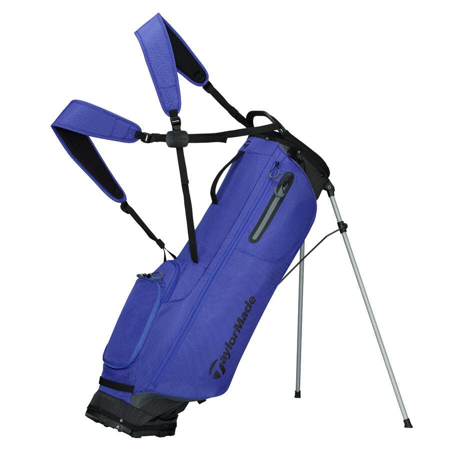 An image of a TaylorMade 2026 Flextech Superlite Golf Stand Bag - Violet / Black on a white background