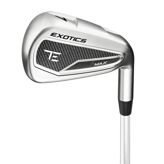 An image of a Tour Edge Exotics Max Individual Iron - Steel on a white background