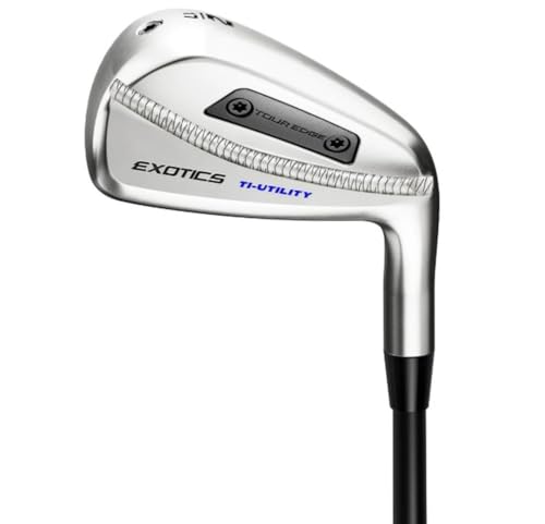 An image of a Tour Edge Exotics Ti-Utility - Silver/Chrome on a white background