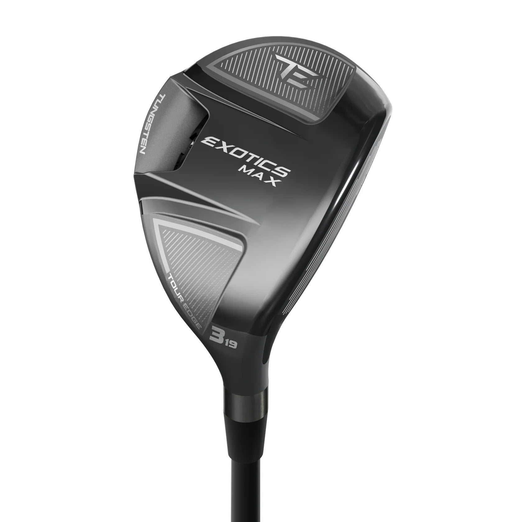 An image of a Tour Edge Exotics Max Hybrid on a white background