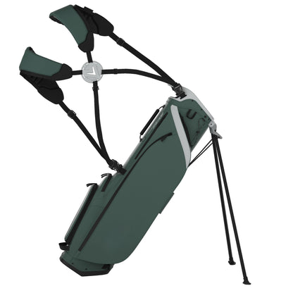 A product image of a Callaway HL Zero L Golf Stand Bag - Pine / Silver on a white background