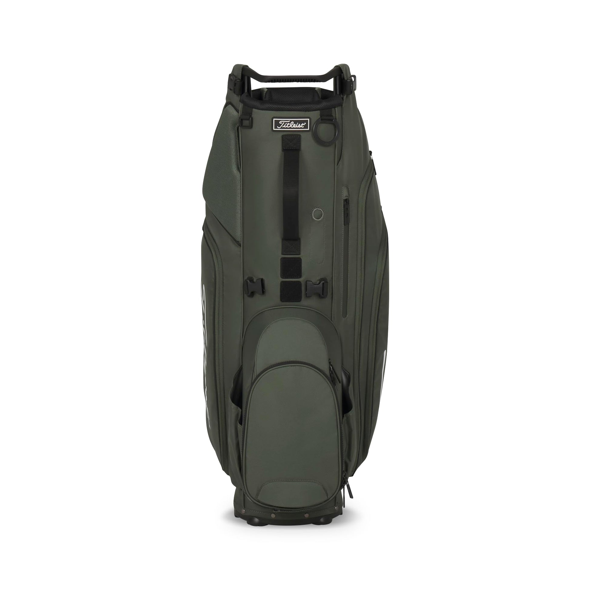 A product image of a Titleist Hybrid 14 Stand Bag - Cypress / Black / White on a white background