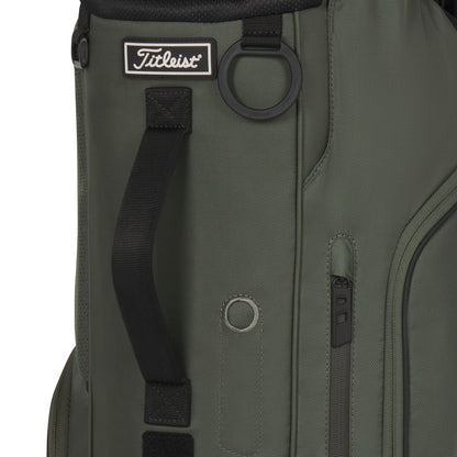 A product image of a Titleist Hybrid 14 Stand Bag - Cypress / Black / White on a white background