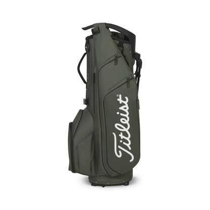 A product image of a Titleist Hybrid 14 Stand Bag - Cypress / Black / White on a white background