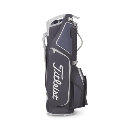 A product image of a Titleist Hybrid 14 Stand Bag - Washed Indigo / Marble / White on a white background