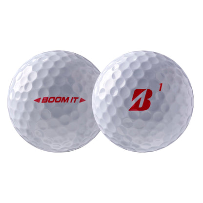 A product image of a Bridgestone Boom It Golf Balls - White on a white background