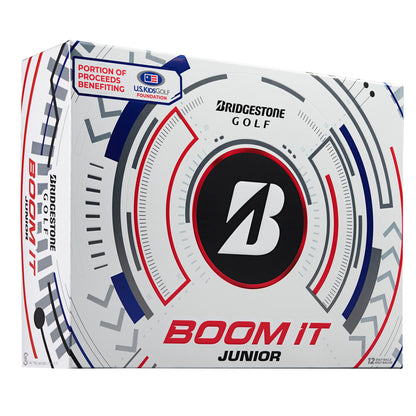 A product image of a Bridgestone Boom It Golf Balls - White on a white background