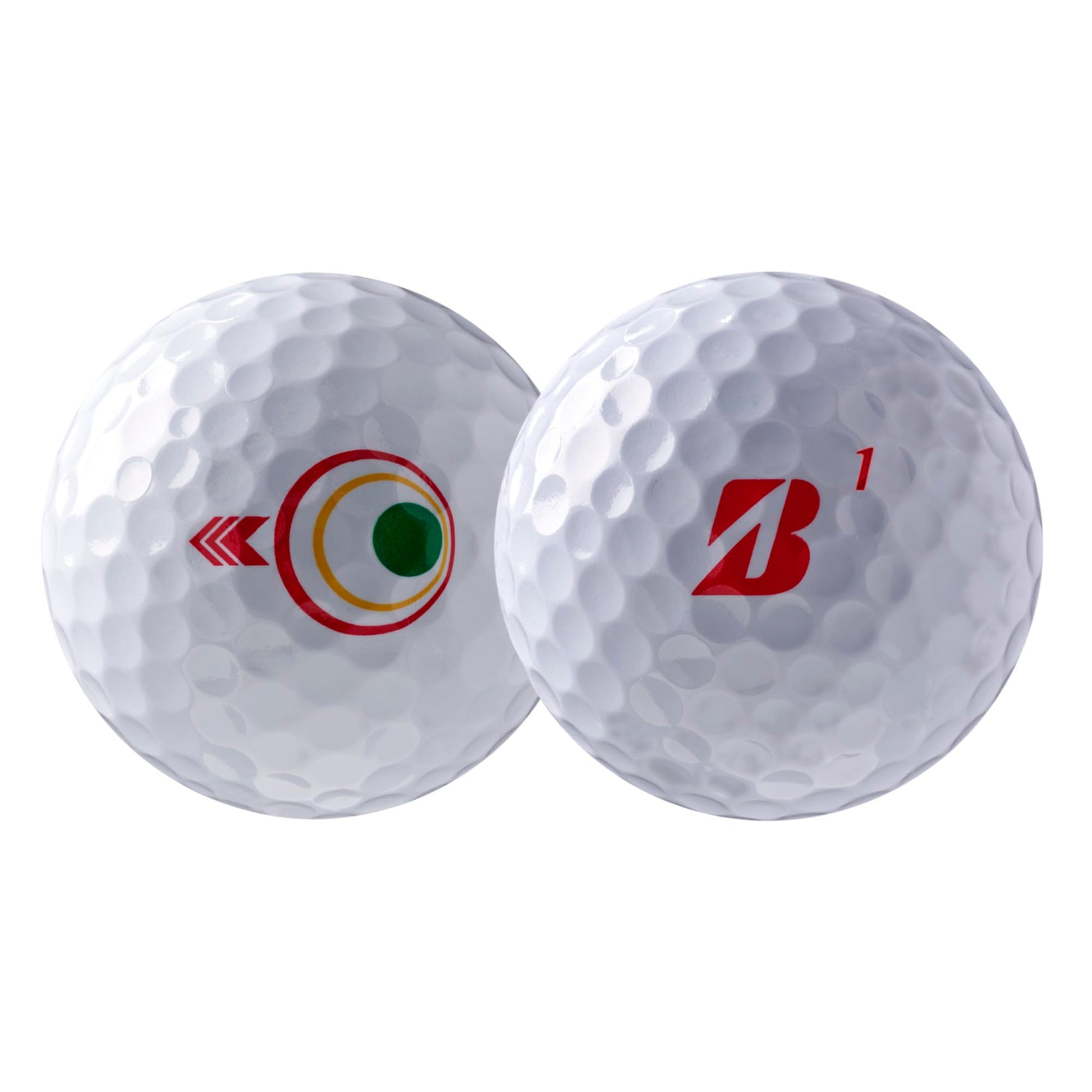 A product image of a Bridgestone Boom It Golf Balls - White on a white background