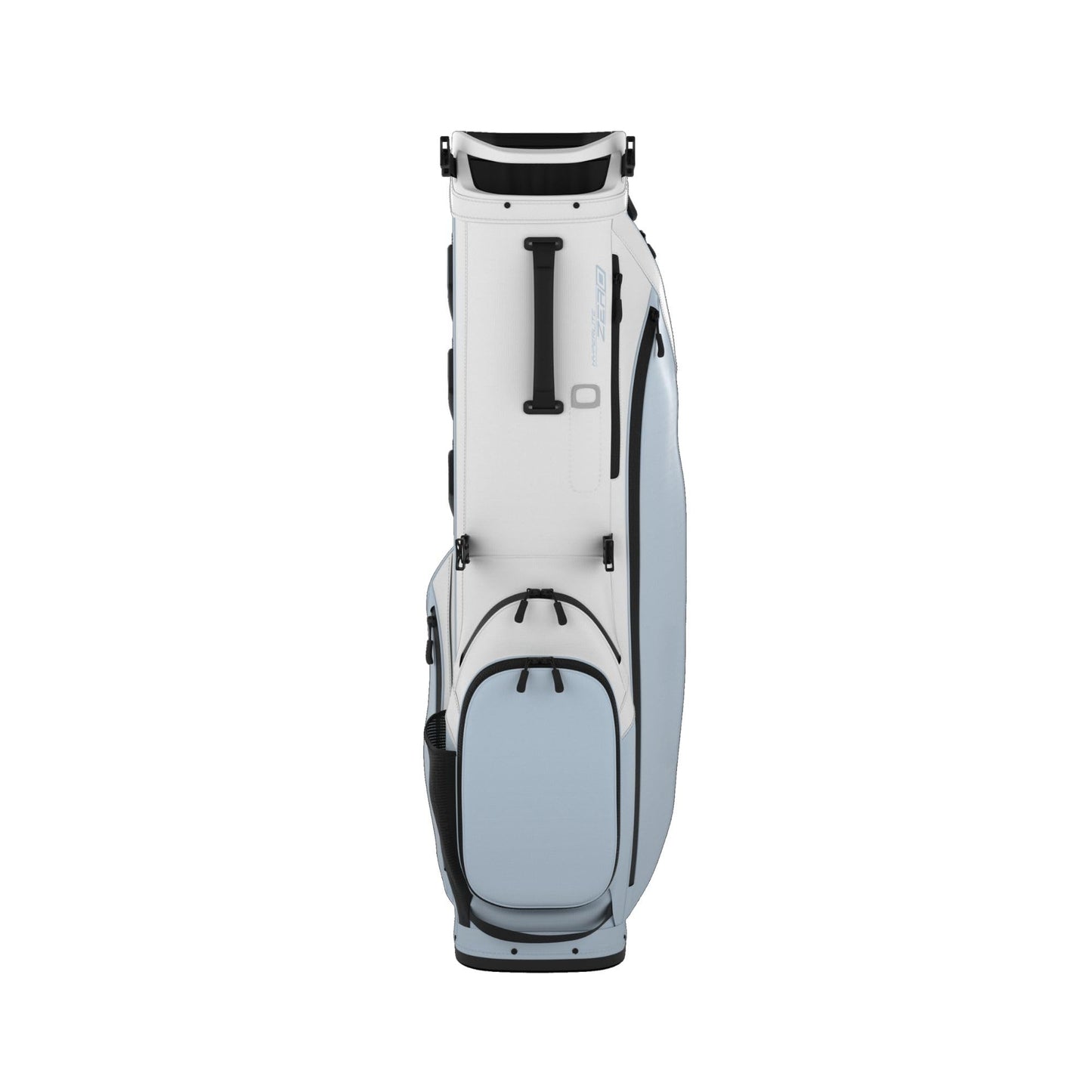 A product image of a Callaway HL Zero L Golf Stand Bag - White / Ice Blue on a white background