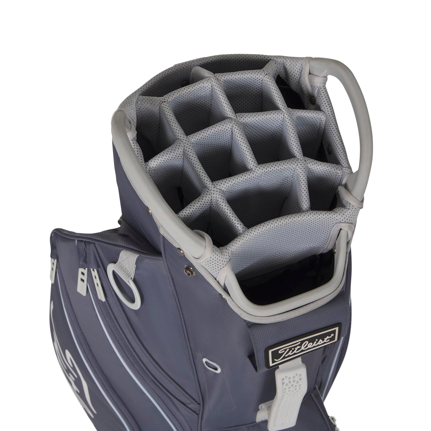 A product image of a Titleist Cart 14 Cart Bag - Washed Indigo / Blue Bird / White on a white background
