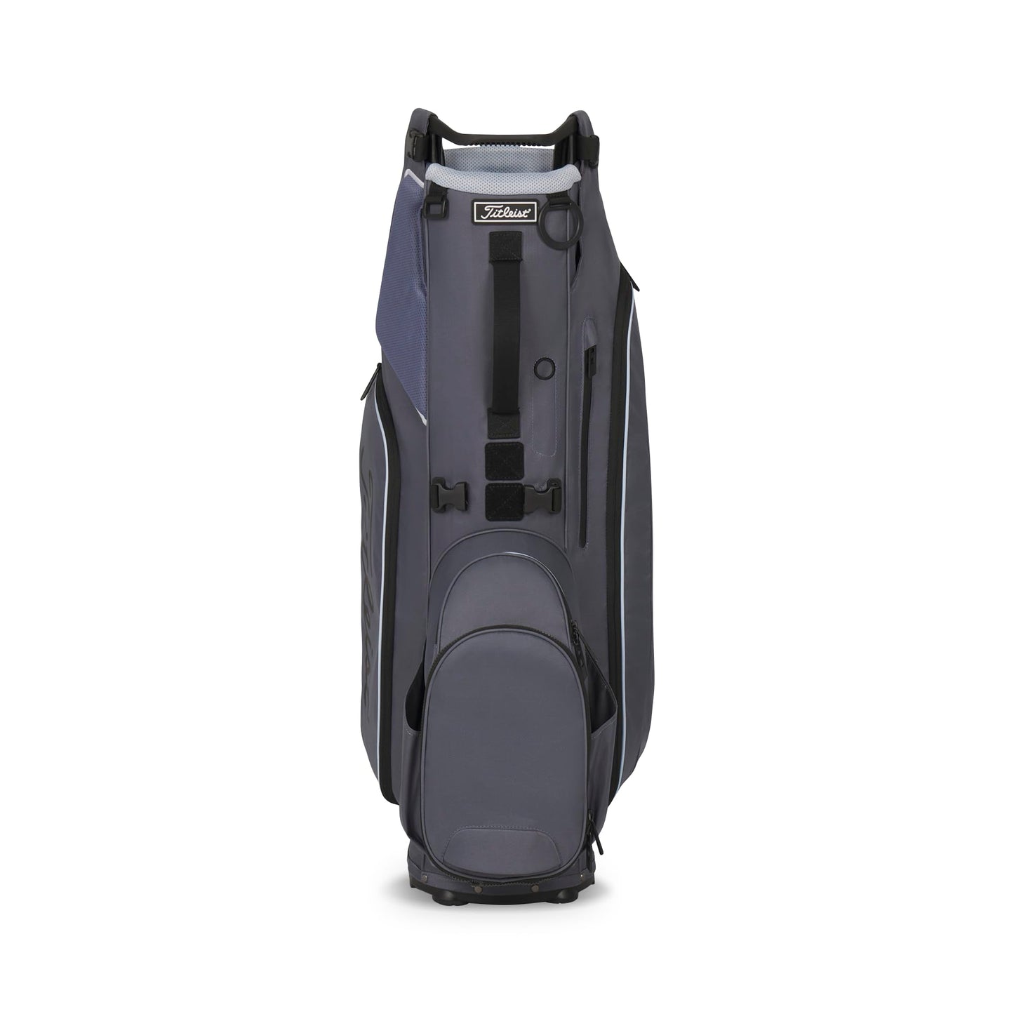 A product image of a Titleist Hybrid 5 Stand Bag - Washed Indigo / Blue Bird / Black on a white background