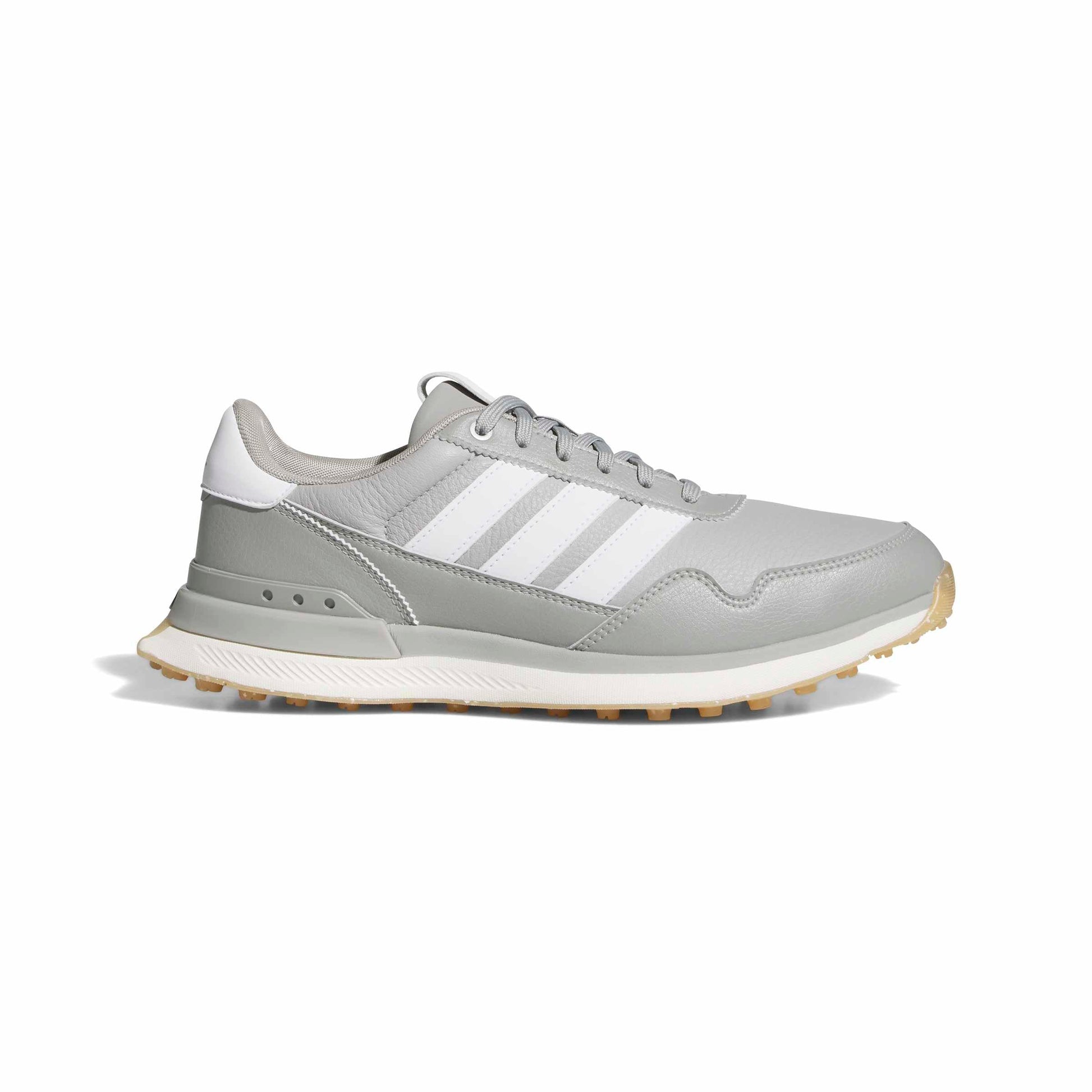 An image of a Adidas S2G 26 Leather Golf Shoes - Grey/White/MGSOGR on a white background