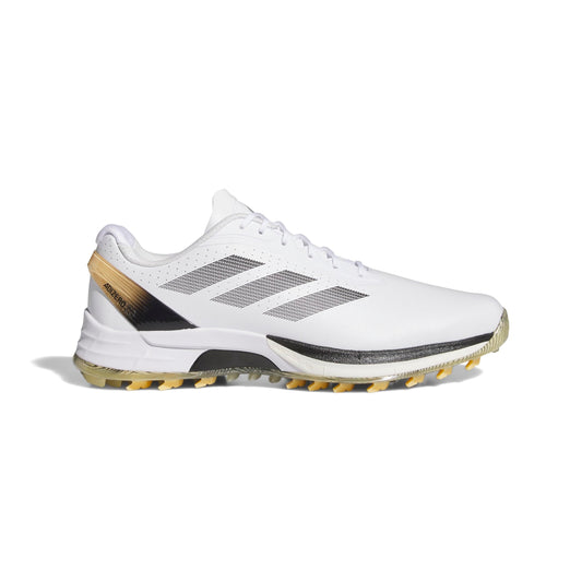 An image of a Adidas Adizero ZG Golf Shoes - White/Black/ICTA on a white background