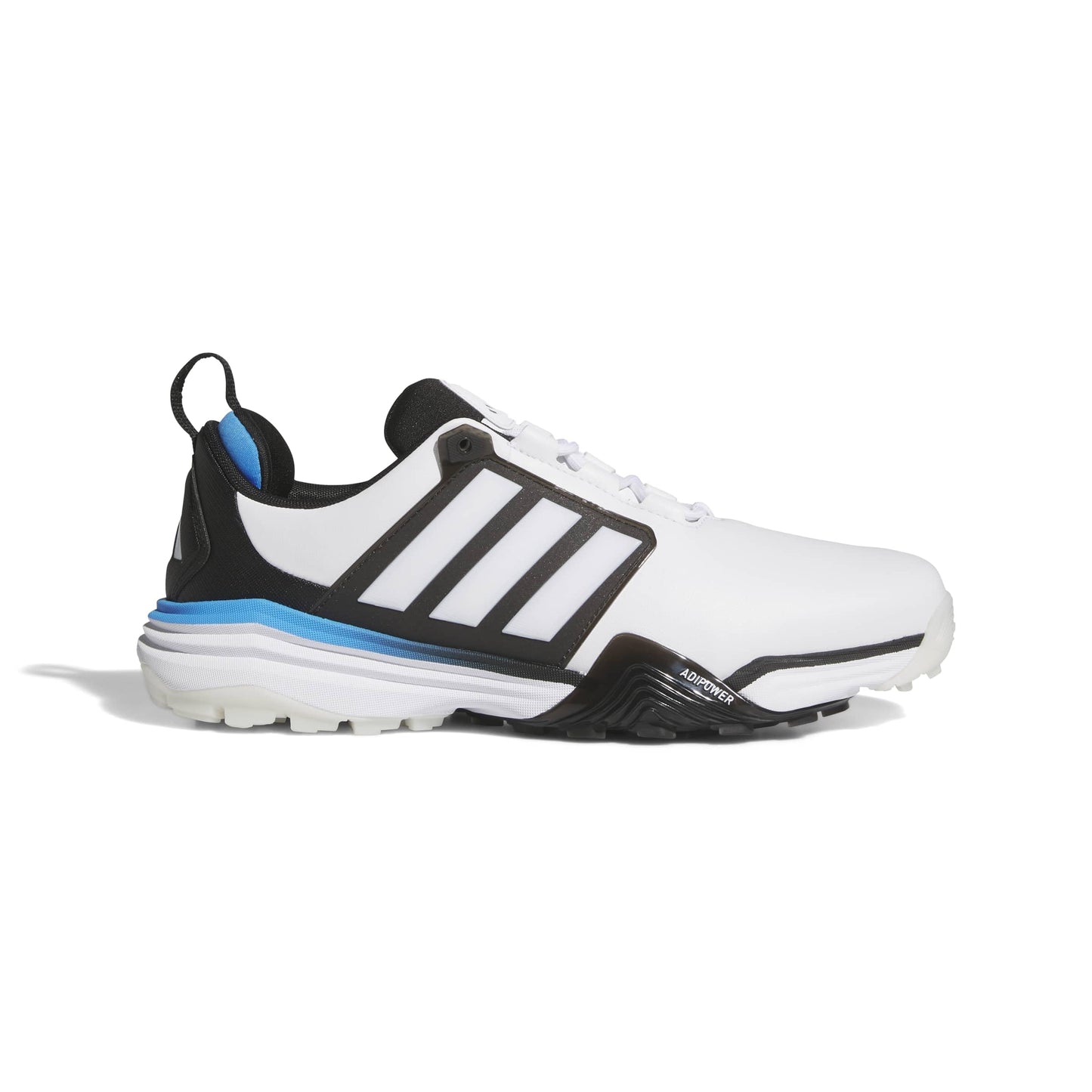 An image of a Adidas Adipower 26 SL Golf Shoes - White/Black/LURABL on a white background