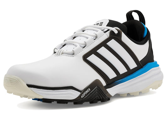 An image of a Adidas Adipower 26 SL Golf Shoes - White/Black/LURABL on a white background