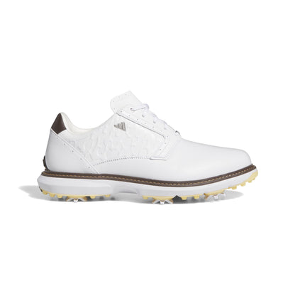 An image of a Adidas MC70 Golf Shoes - White/Silver/Brown on a white background