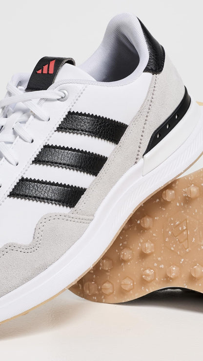 An image of a Adidas S2G 26 Textile Golf Shoes - White/Black/Grey on a white background