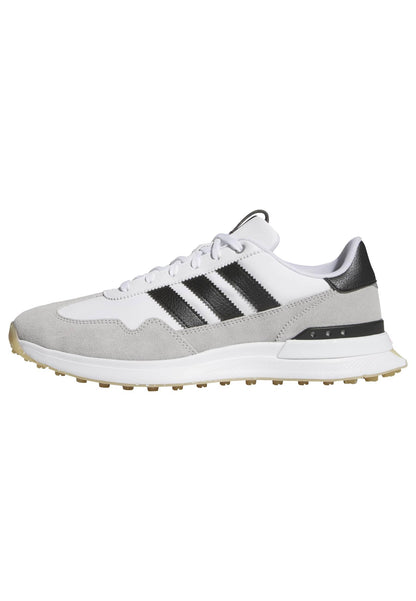 An image of a Adidas S2G 26 Textile Golf Shoes - White/Black/Grey on a white background