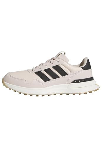 An image of a Adidas S2G Leather Women's Golf Shoes - Wonqua/Black/Gum4 on a white background