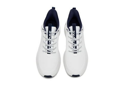 A product image of a GFore MG4+ O2 Golf Shoes - Snow / Twilight on a white background