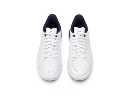 A product image of a GFore G.112 Hybrid Golf Shoe - Snow/Twilight on a white background