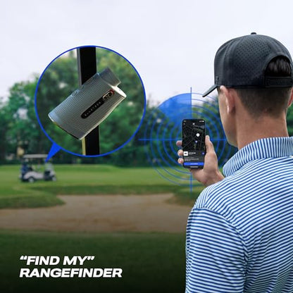 A product image of a Captain Air Connected GPS Rangefinder on a white background