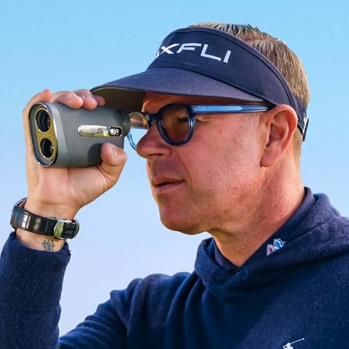 A product image of a Captain Air Connected GPS Rangefinder on a white background