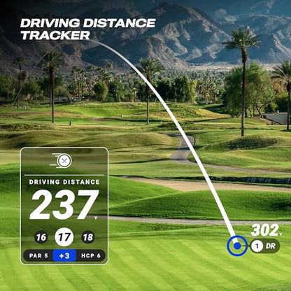 A product image of a Player Pro Touchscreen GPS Golf Speaker on a white background