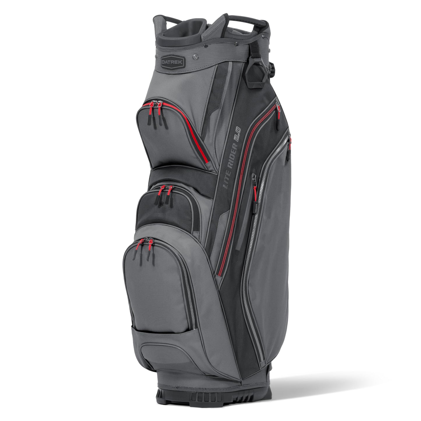 An image of aLite Rider 2.0 Cart Bag - Charcoal/Black/Red on a white background