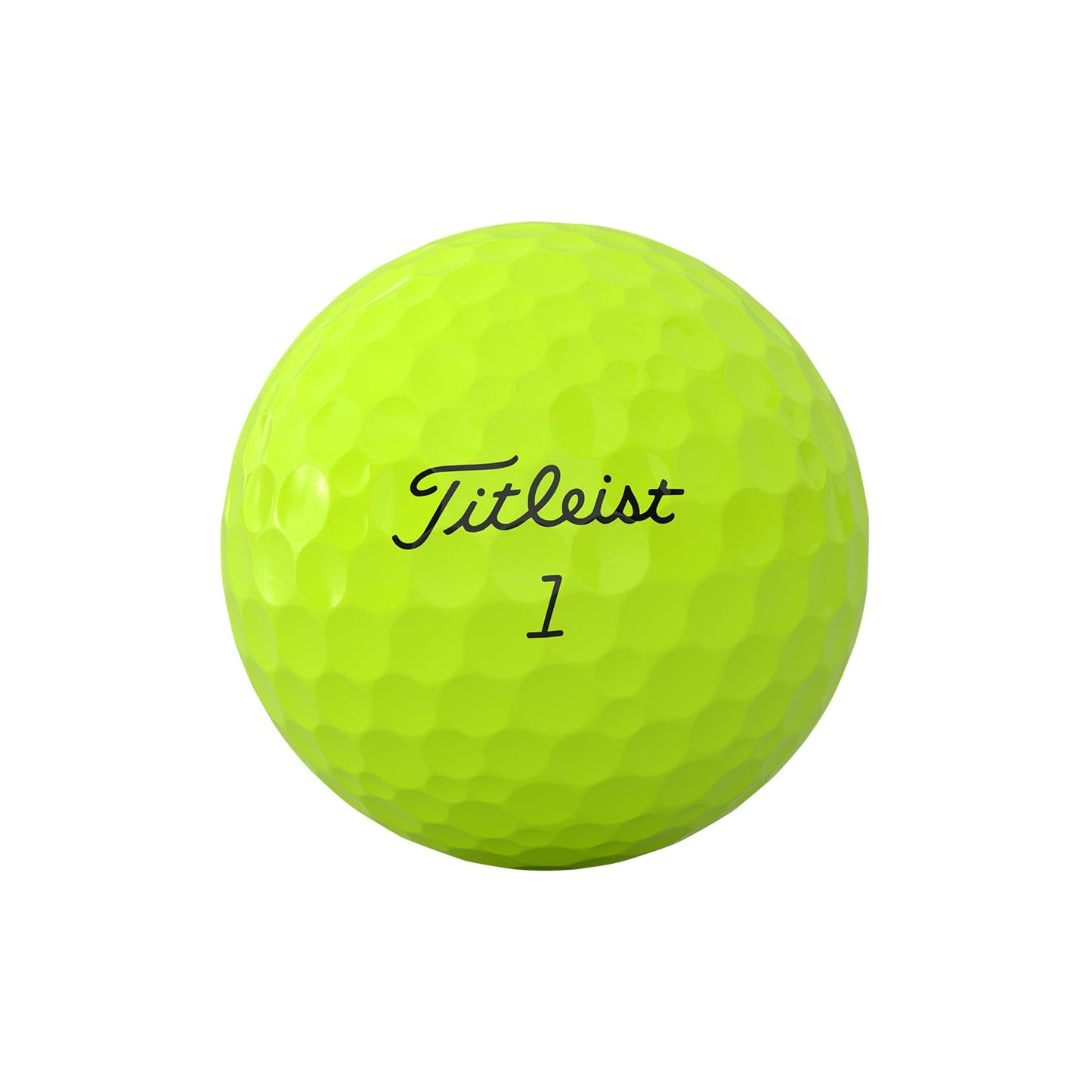 An image of aTitleist Tour Soft Yellow on a white background
