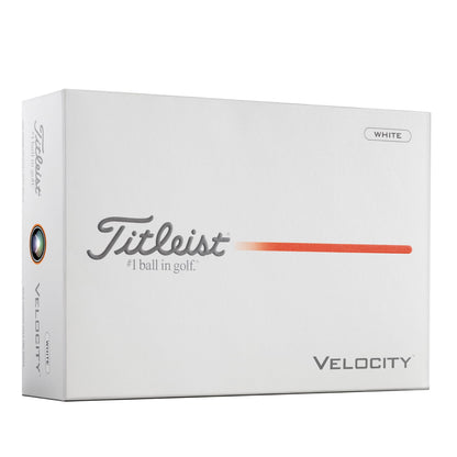 An image of aTitleist Velocity on a white background