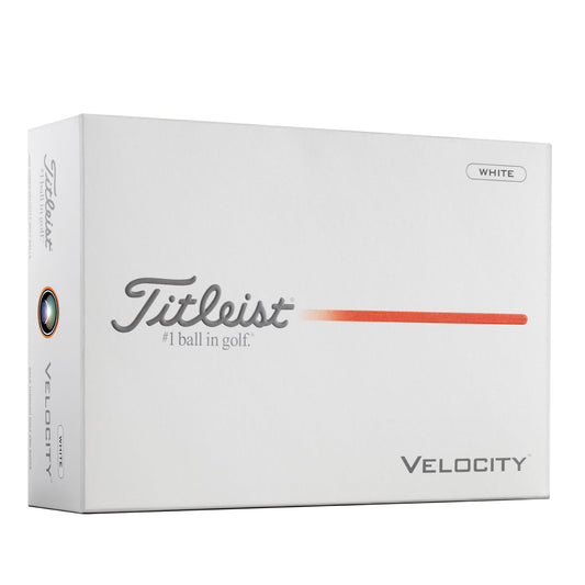 An image of aTitleist Velocity on a white background