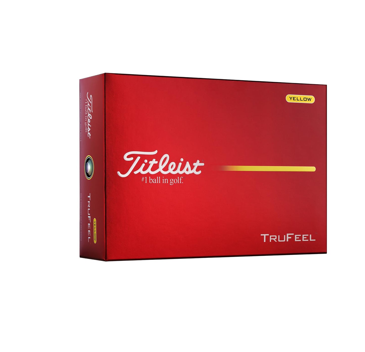 An image of aTitleist TruFeel Yellow on a white background