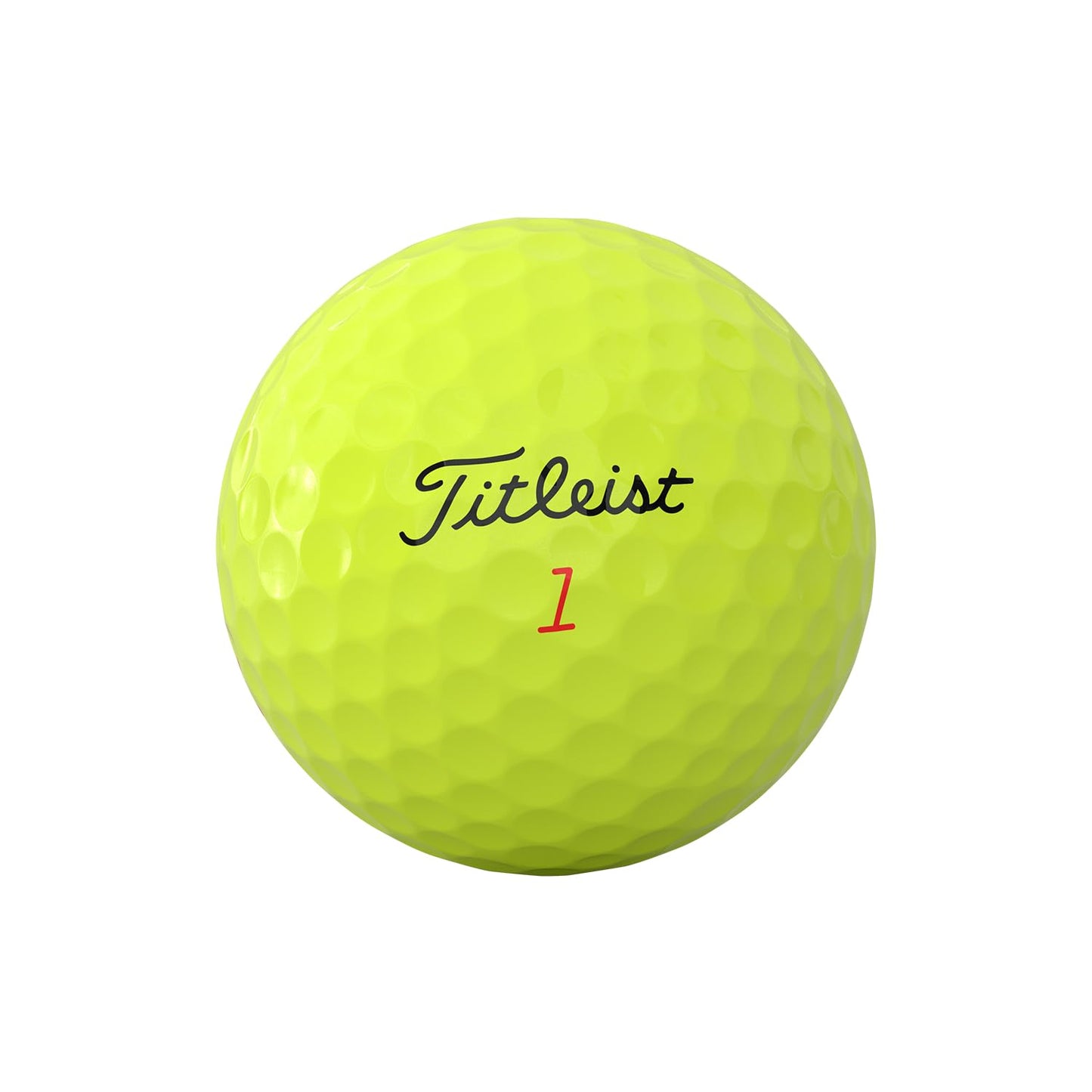 An image of aTitleist TruFeel Yellow on a white background