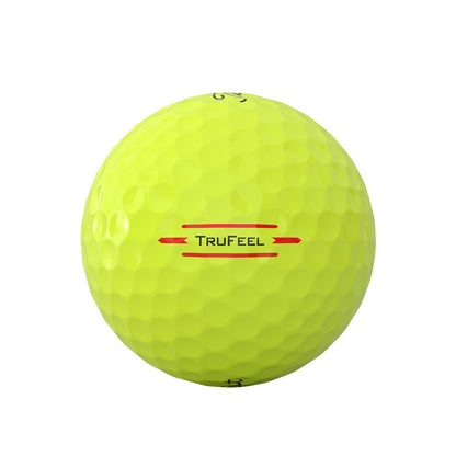 An image of aTitleist TruFeel Yellow on a white background