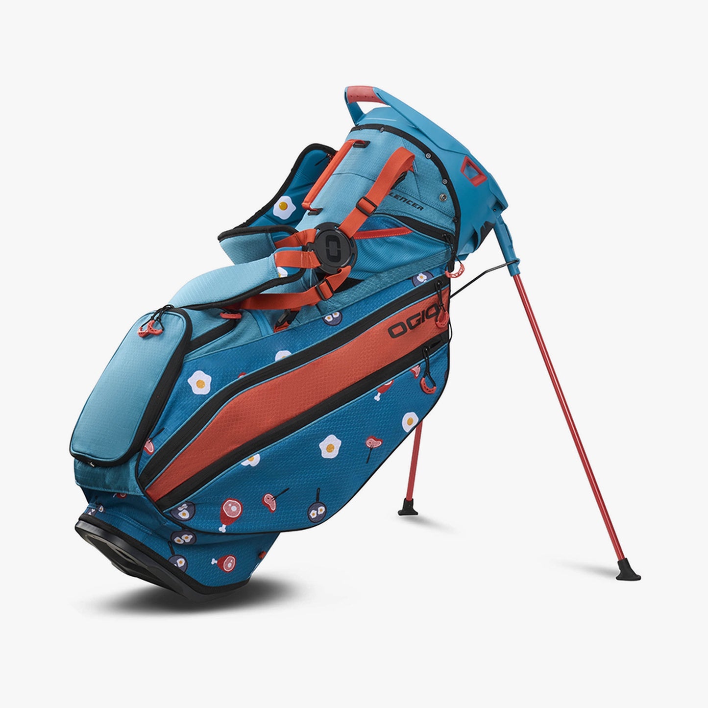 An image of a OGIO 2026 Silencer Hybrid Golf Stand Bag - Ham and Egg on a white background