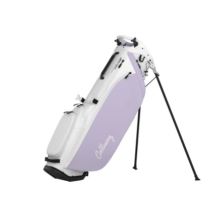 An image of a Callaway HL Zero 2025 Stand Bag - White / Orchid Petal on a white background