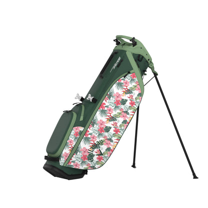 An image of a Callaway HL Zero 2025 Stand Bag - Green Tropics on a white background