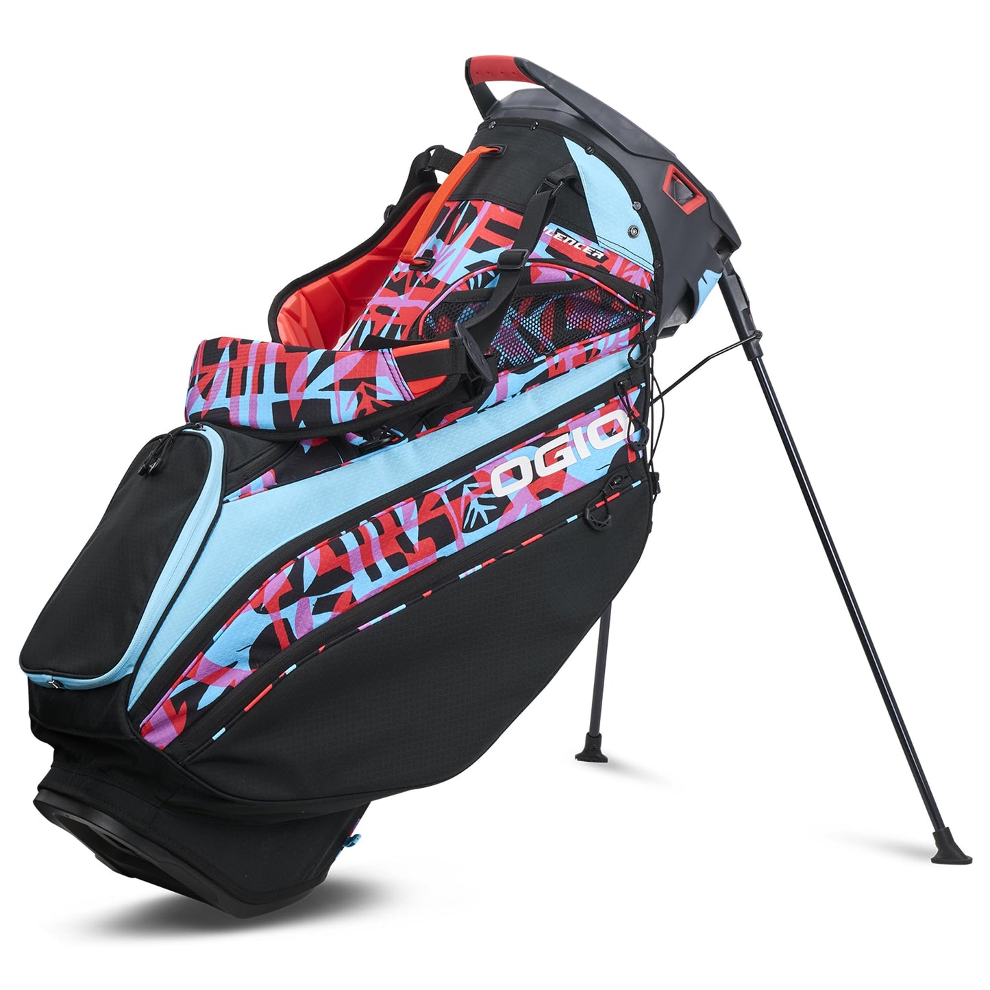 An image of a OGIO Silencer Hybrid Golf Stand Bag - Tropical Punch 25 on a white background