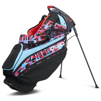 An image of a OGIO Silencer Hybrid Golf Stand Bag - Tropical Punch 25 on a white background