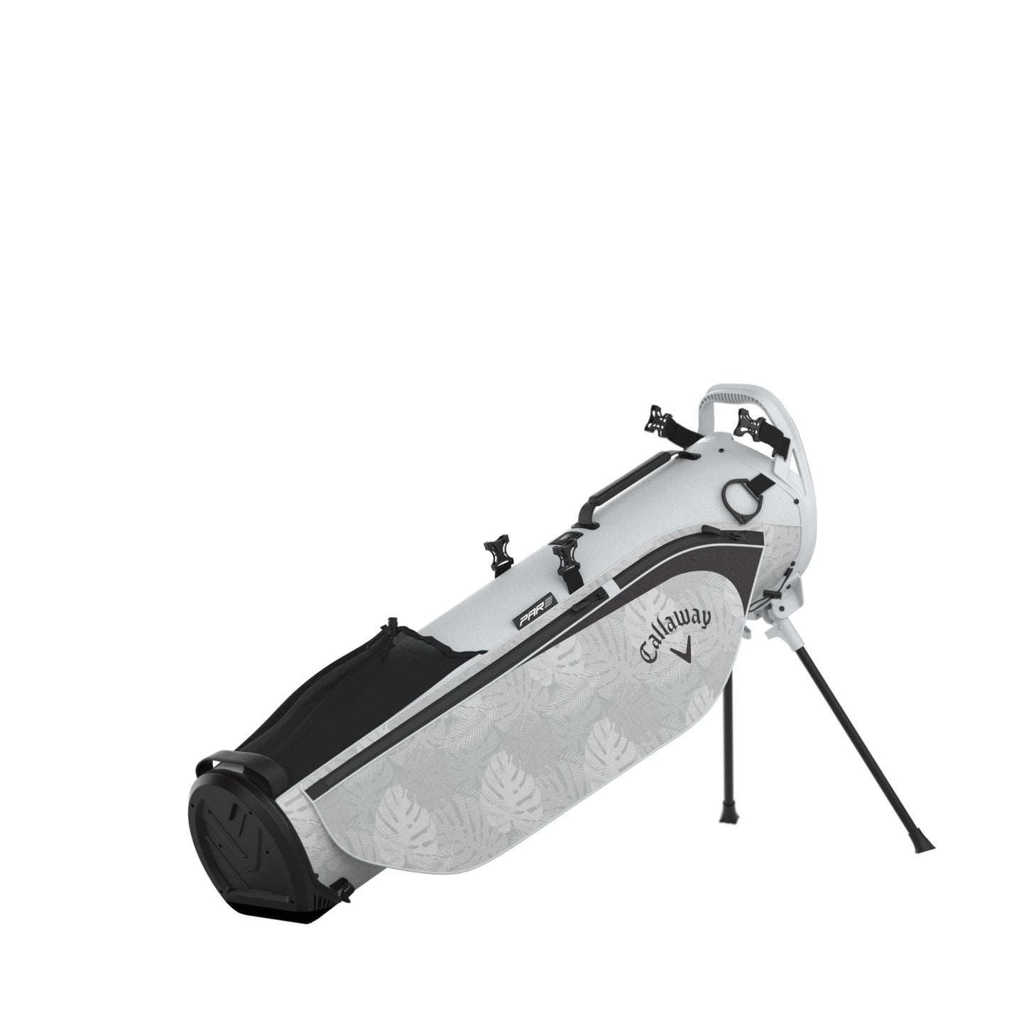 An image of a Callaway CPT Par 3 Golf Stand Bag - Gray / Palm Breeze on a white background