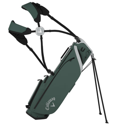 An image of a Callaway 2026 HL Zero Golf Stand Bag - Pine / Silver on a white background