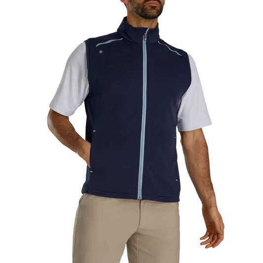 An image of a FootJoy ThermoSeries Fleece Back Vest - Navy - L on a white background