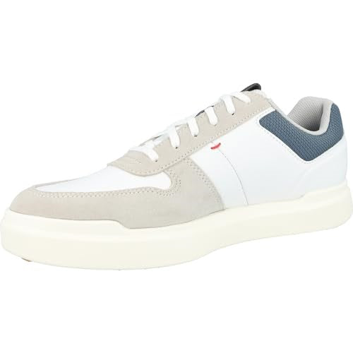 An image of a FootJoy Contour Casual Spikeless Laced Golf Shoes - White/Navy/Gray on a white background