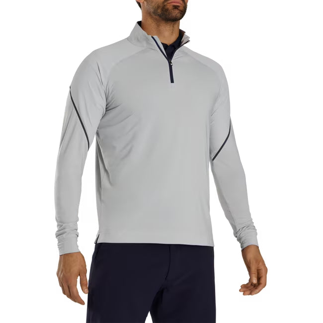 An image of a FootJoy Tempo Series Tech Midlayer - Grey Cliff - XL on a white background