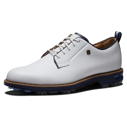 An image of a FootJoy Premiere Series Golf Golf Shoes - White / White / Navy - 10.5 on a white background