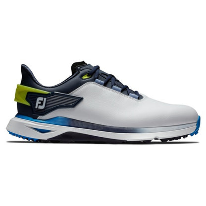An image of a FootJoy Pro SLX Spikeless Golf Shoes on a white background
