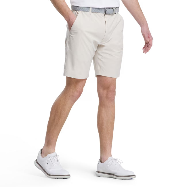 An image of a FootJoy Performance Lightweight Shorts - Stone - 33 on a white background